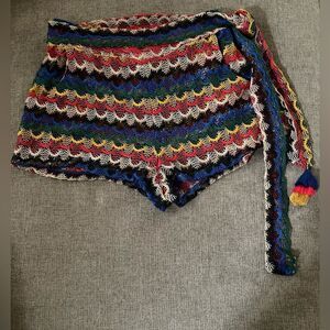 Trina Turk Iseree Crochet Short Swim Cover Up in Multi Color Size Med